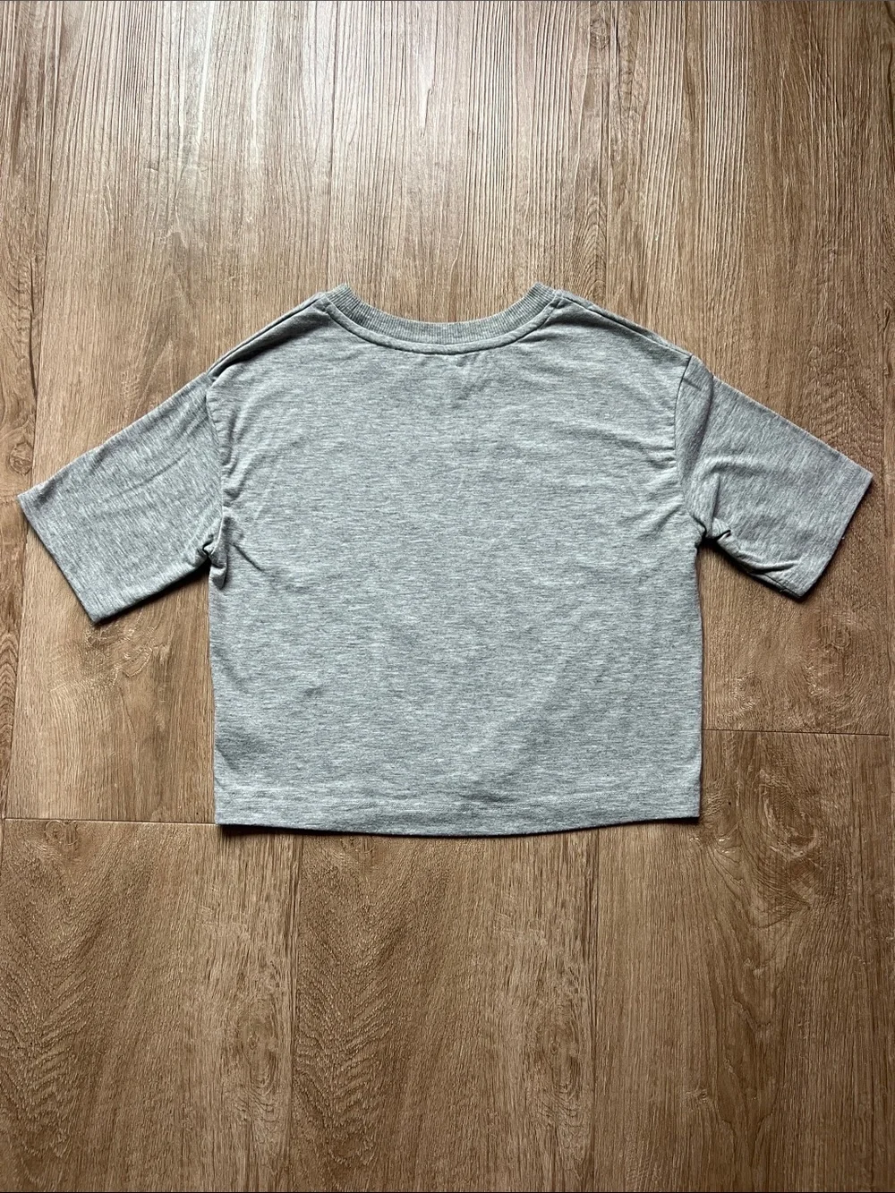 Justice Kids' Grey Pac-Man Embroidery Short Sleeve T-shirt Size Small (7/8)